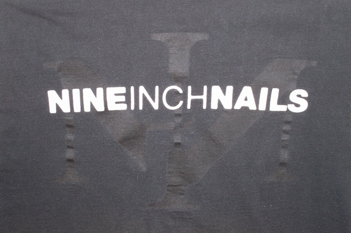 Vintage 90s Nine Inch Nails Logo Shirt Size XL Broken Vintage 90s Nine Inch Nails Logo Shirt Size XL Broken
