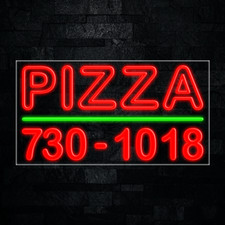 Pizza LED Neon Sign 33"L x 18"H 30691