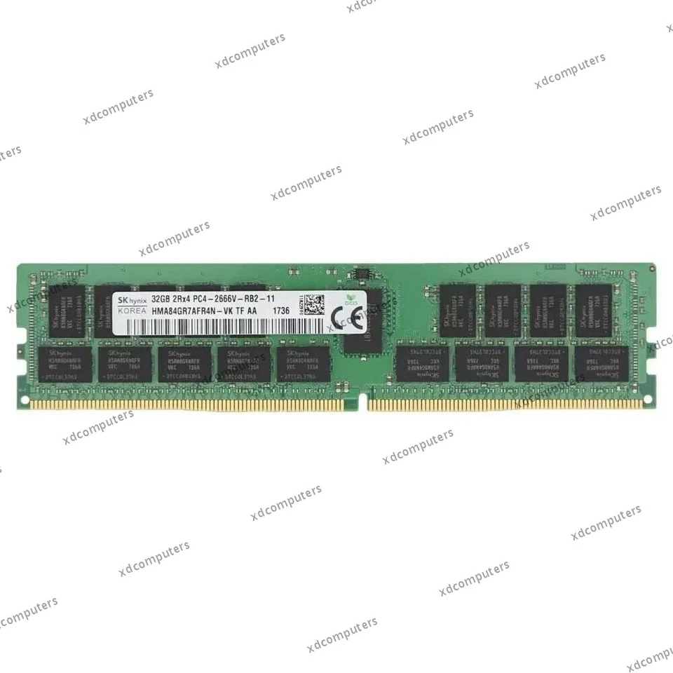 2x 4x 8x SK Hynix 32GB 2666MHz PC4-2666V DDR4 DIMM ECC RAM 288Pin Server Memory - Image 2 of 2