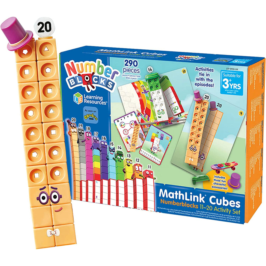 Learning Resources MathLink Cubes Numberblocks 11-20 Activity Set