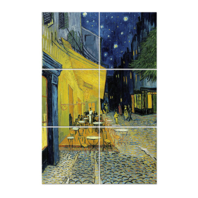 Multipanel Gemälde Terrasse des Cafés La Sera - Vincent Van Gogh
