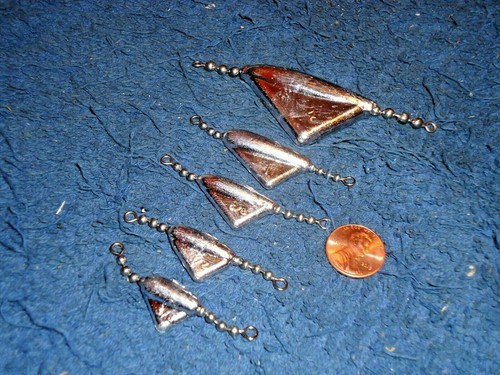 Bead Chain DR114K Keel Sinker - 1 1/4 Ounce, Dark Nickel, With Stainless Steel Snaps