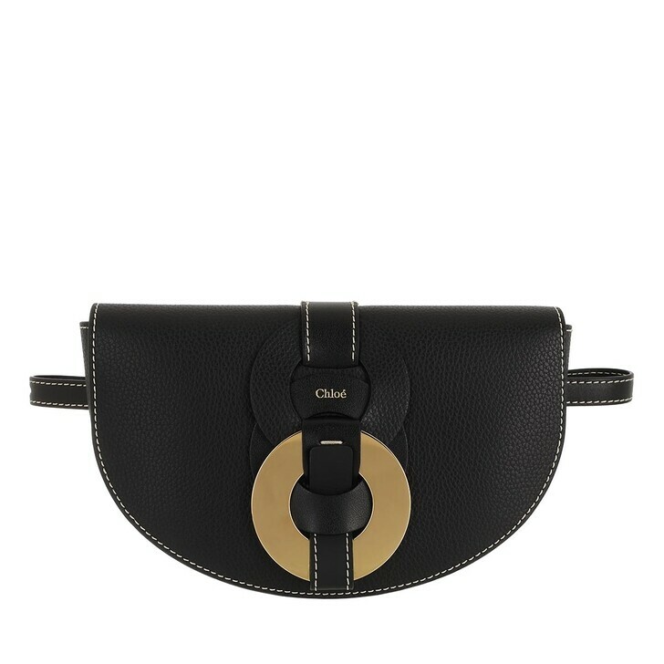 New CHLOE Darryl Belt Bag,SPAIN,Purse,Logo,Grain Calf Leather,Gold