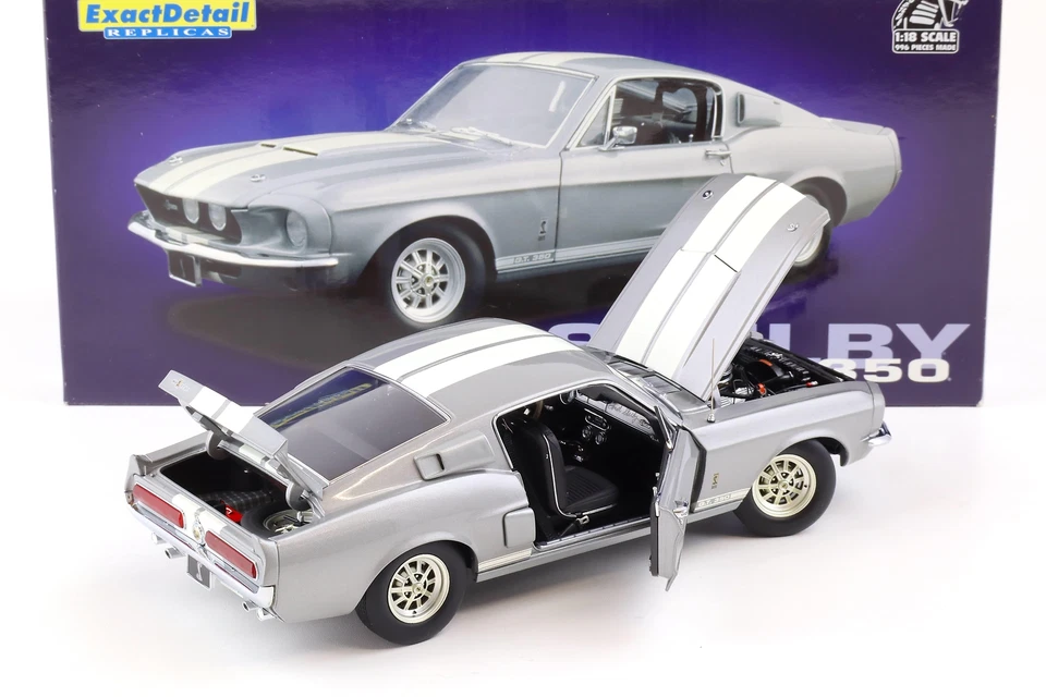 1:18 Exact Detail 1967 Shelby GT 350 Coupe 1967 grey metallic/ white WCC710 - Bild 4 von 4