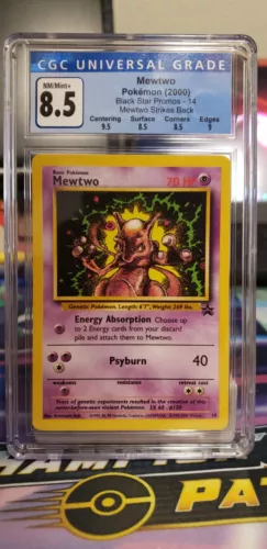 CGC 8.5 NM-MINT+ Mewtwo Black Star Promo 14 Pokemon 2000