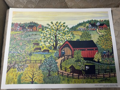 Hattie Klapp Brunner (1899 - 1982) ''Spring Crops 1962'' Color Print