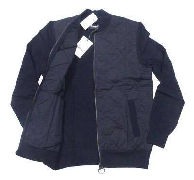 Barbour Men's Navy Essential Box Quilted Full Zip Jacket