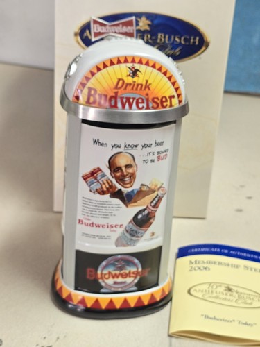 Anheuser Busch 2006 Collector's Club Membership BUDWEISER TODAY Stein CB36 NEW! - Picture 9 of 11