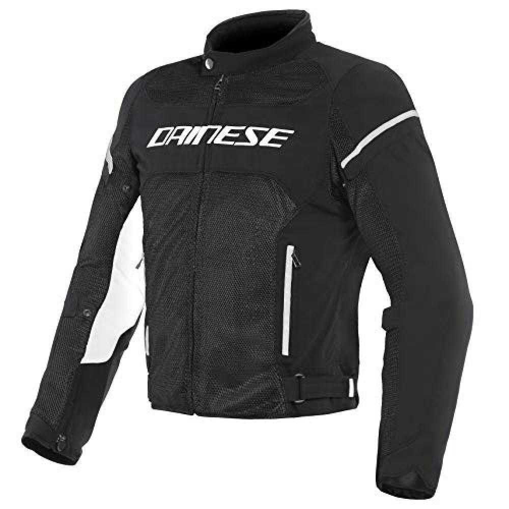 (TG. 58) DAINESE 173519694858 Air Frame D1 Tex Giacca Moto Estiva, Nero/Nero/Bia