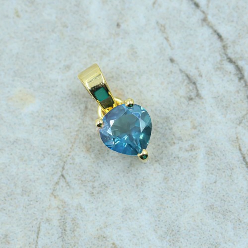 Pendentif En Argent Sterling Avec Cristaux Naturels (Tourmaline Noire) - Fait Main, Coffret Cadeau