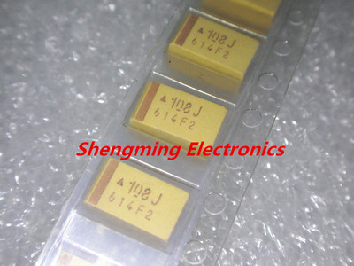 50PCS 7343E 6.3V 1000uF 108J E-type SMD tantalum capacitors