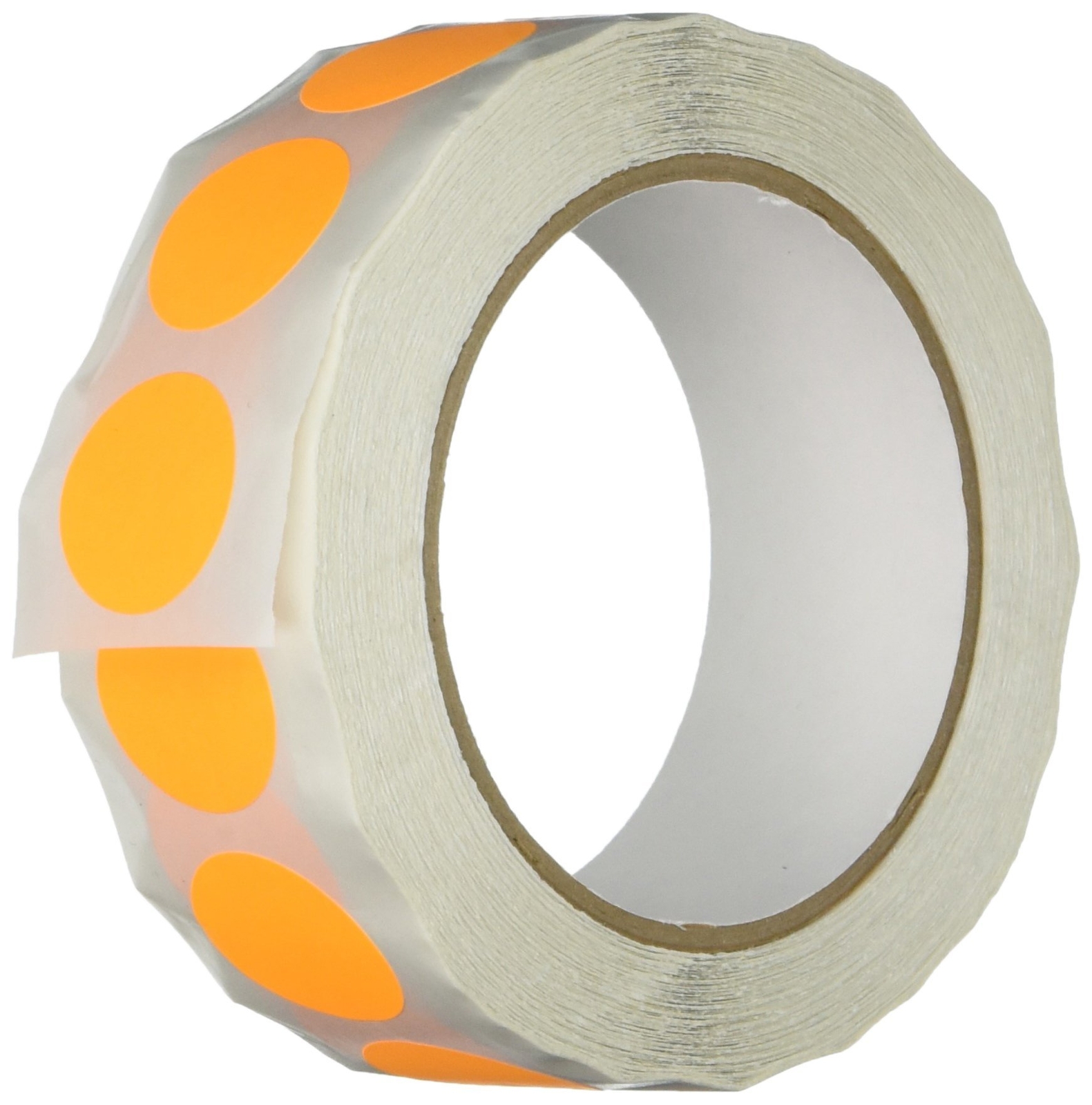 TapeCase INVLBL-014 Blank Inventory Control Label n Orange [Pack of 1000] - 1