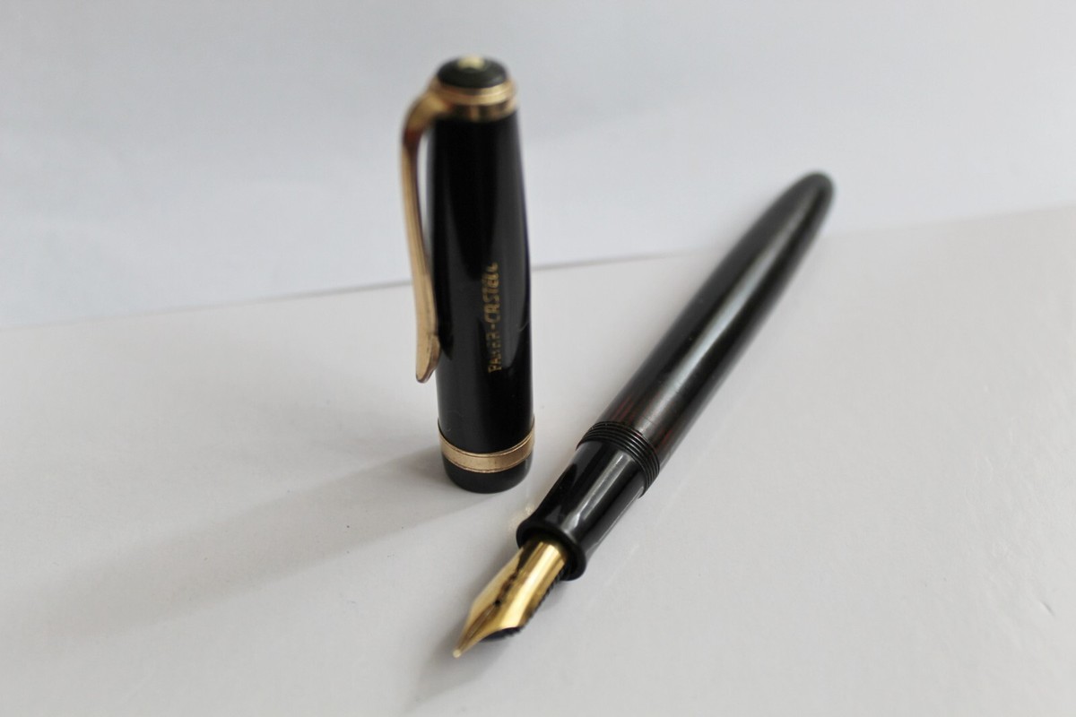 Vintage FABER-CASTELL 884 Black Nib Gold Plated 14KT Fountain pen