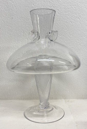 ALZATA CENTROTAVOLA DESIGN VETRO COPPA DRIADE KOSMO ANNI 80 ART GLASS VINTAGE - Foto 1 di 12