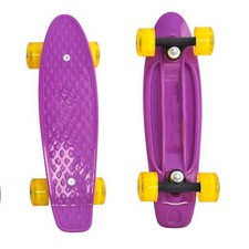 CyBoard 17inchX5inch Mini Skateboard, Mini Cruiser Board with High Bounce PU 
