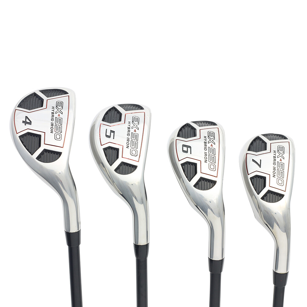 Mens Powerbilt Golf EX550 Hybrid Iron Set 4 5 6 7 Senior A Flex Rescue