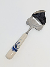 Vintage Delft Cheese Plane Slicer Dutch Windmill Stainless Steel Blue Handle