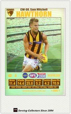 2008 AFL Teamcoach Trading Card J Squad Silver Captain CW8 Sam Mitchell Rare