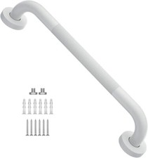 Shower Grab Bar 20 Inch anti Slip Oil Rubbed White, Bathroom Grab Bar, Knurled