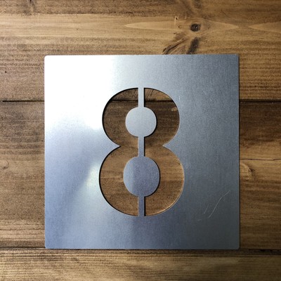 Galvanised Metal Scrabble Letter Tile Wall Decor Art Numbers