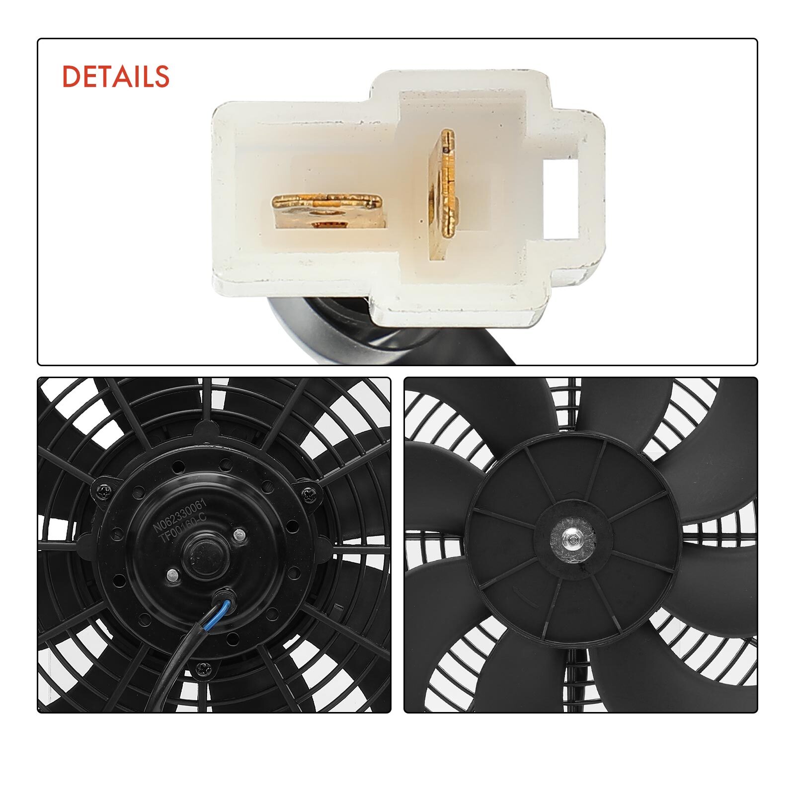 16 inch Universal Electric Radiator Cooling Fan and Mounting Kit 12V