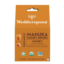 Wedderspoon Organic Manuka Honey Drops, Honey  Echinacea, 20 Count Pack of 1 