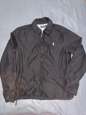 NWOT men s black full zip Polo Ralph Lauren men's bi-swing jacket. Size Small 