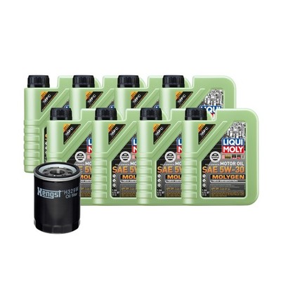 8L Liqui Moly Molygen New Gen 5W-30 Hengst Oil Change Kit for Land Rover V8
