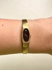 Vintage Ladies Seiko Wristwatch Gold-Tone Unique Safety Chain 1320-5279