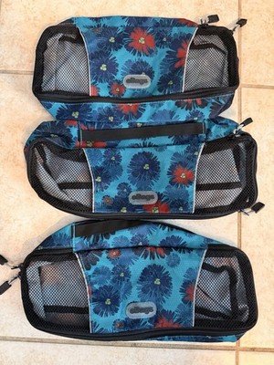 eBags Packing Traveling Cubes 14.5 X6 x 2 New Floral Print Set of 3 New