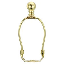 5" Lamp Harp Kit with Finial 1Set Detachable Lamp Shade Bracket Holder Gold Tone
