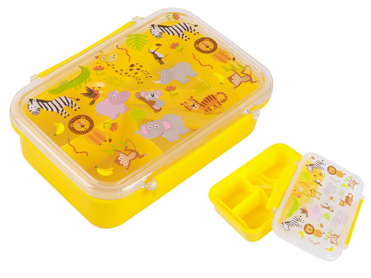 Lunch Box Kids Animals con posate