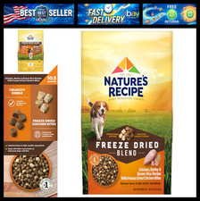 Nature's Recipe Freeze Dried Blend Chicken, Barley Brown Rice Dry Dog Food, 10