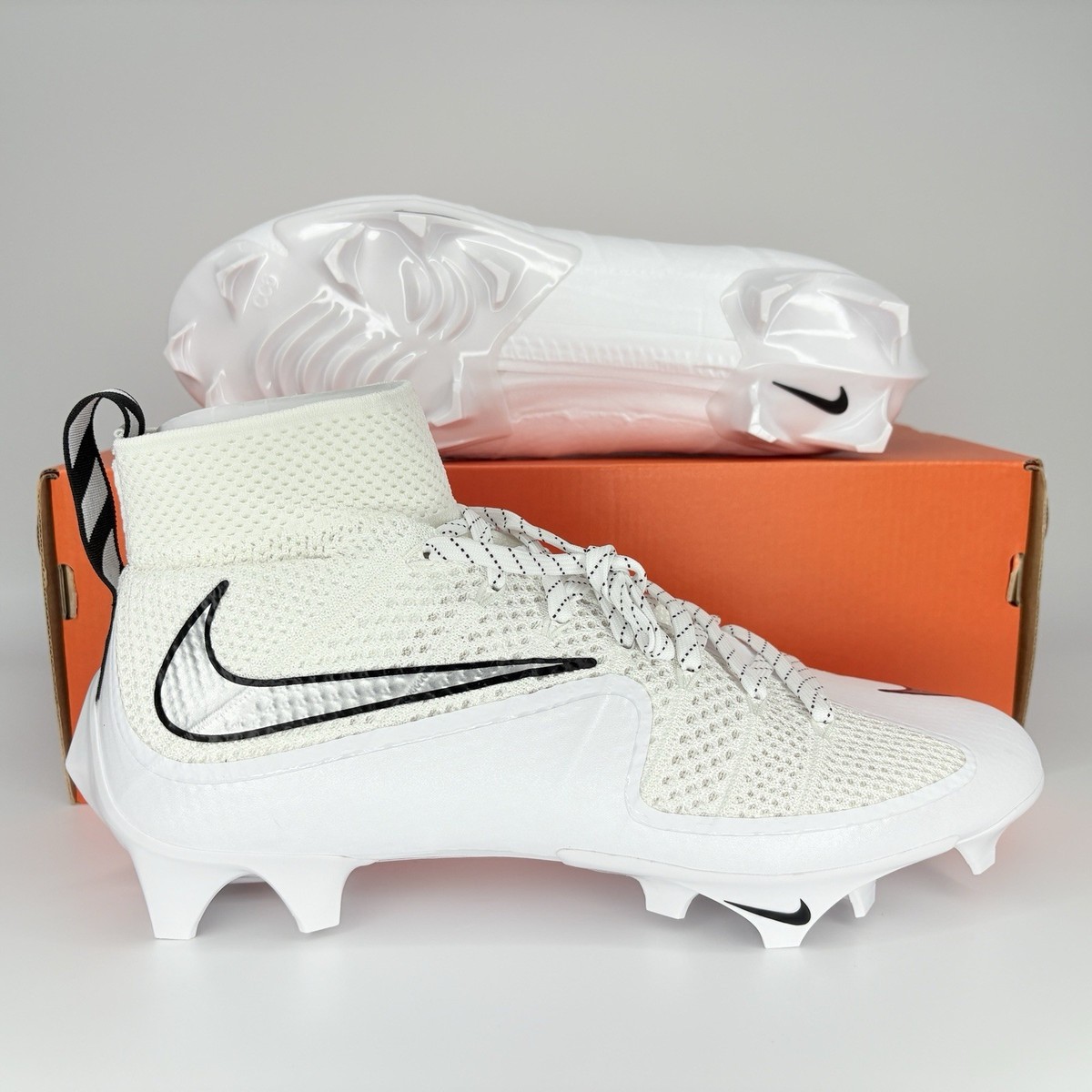Nike Vapor Edge 360 Untouchable White Silver Football Cleats  display picture 3