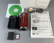 JVC Everio S GZ-MS230RU Red Camcorder 45x Zoom SD 2.7" LCD w/ Charger  SD Card