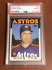 1986 Topps Nolan Ryan HOF #100 Card graded PSA 8