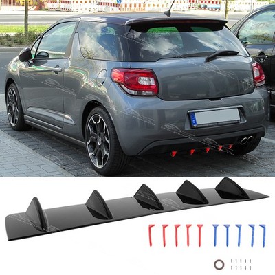 For Citroën C2 C3 VTS DS3 Car Rear Bumper Diffuser Spoiler Splitter Shark 5-Fins