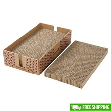 3 Pack Super Scratcher & Stacker Box Wide Corrugated Cat Scratcher Kittens