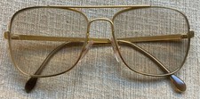 Vintage Cottet Aviator Pilot Style Frame Gold Metal Eyeglasses France 145 EUC 