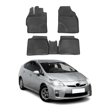 OMAC Floor Mats Liner for Toyota Prius 2010-2015 Black TPE All-Weather 4 Pcs