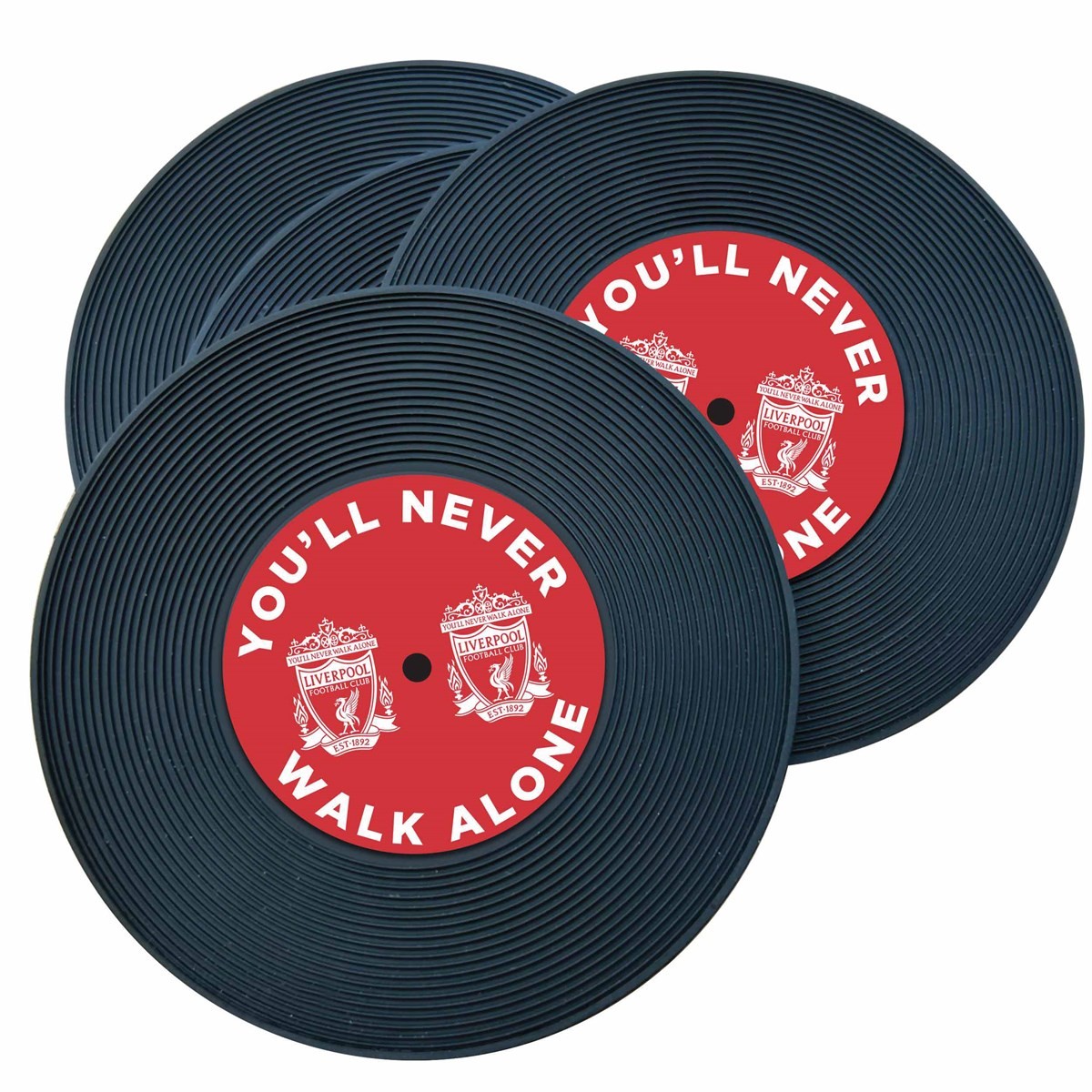Liverpool FC 4 Pack Record Coasters, Kitchen Accessories, Sports, Gift