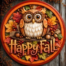 Happy Fall Harvest Door Sign, Turkey, Thanksgiving, Autumn Pumpkin, Scarecrow