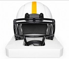 Jack Ham HOF Signed/Inscr White Lunar Mini Helmet Steelers Becket Certification  — photo 3