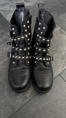 Steve Madden, Leder Stiefelette mit Nieten, 37, Schwarz