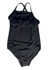 Lands' End Chlorine Resistant Scoop Neck One Piece Swimsuit 10 Cross Back