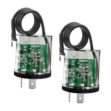 LED Flasher Relay, 2 Pin 12VDC 20A Round Turn Signal Flasher Relays with 2 PCS