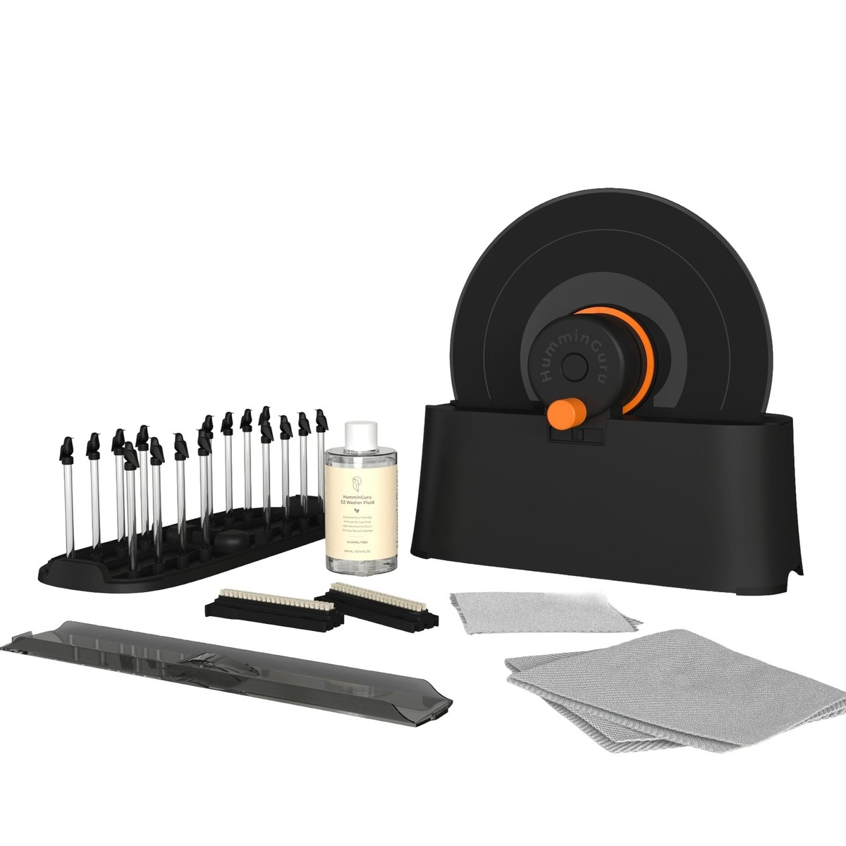 HumminGuru EZ record washer manual vinyl cleaner kit brush rack