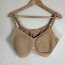 Honeylove V-Neck Bra Sand Tan Size 1X 40D Nude Beige Smoothing Wireless Comfort