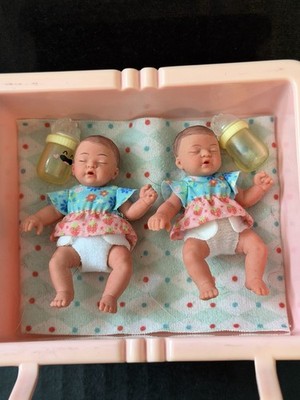 Zuru My Mini Baby Twin Silicone Dolls Dresses, Playskool Vintage Stroller
