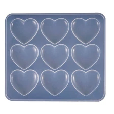 Heart Shape Epoxy Mold 9Pcs 5.2 x 4.2cm DIY Resin Casting Jewelry Love Heart ...